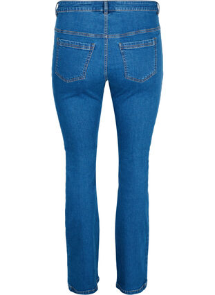 Ellen bootcut jeans met grote zakken, Blue denim, Packshot image number 1