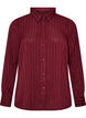 Shirt met gestructureerde strepen en glitterdraden, Rood, Packshot image number 0
