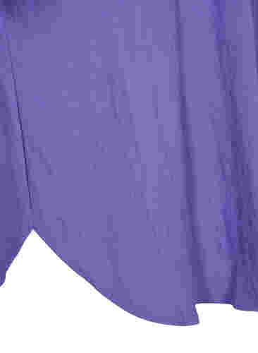 Lang effen viscose overhemd met 3/4 mouwen, Passion Flower, Packshot image number 3