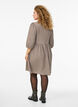 FLASH - Korte jurk met textuur en 3/4 mouwen, Beige, Model image number 2
