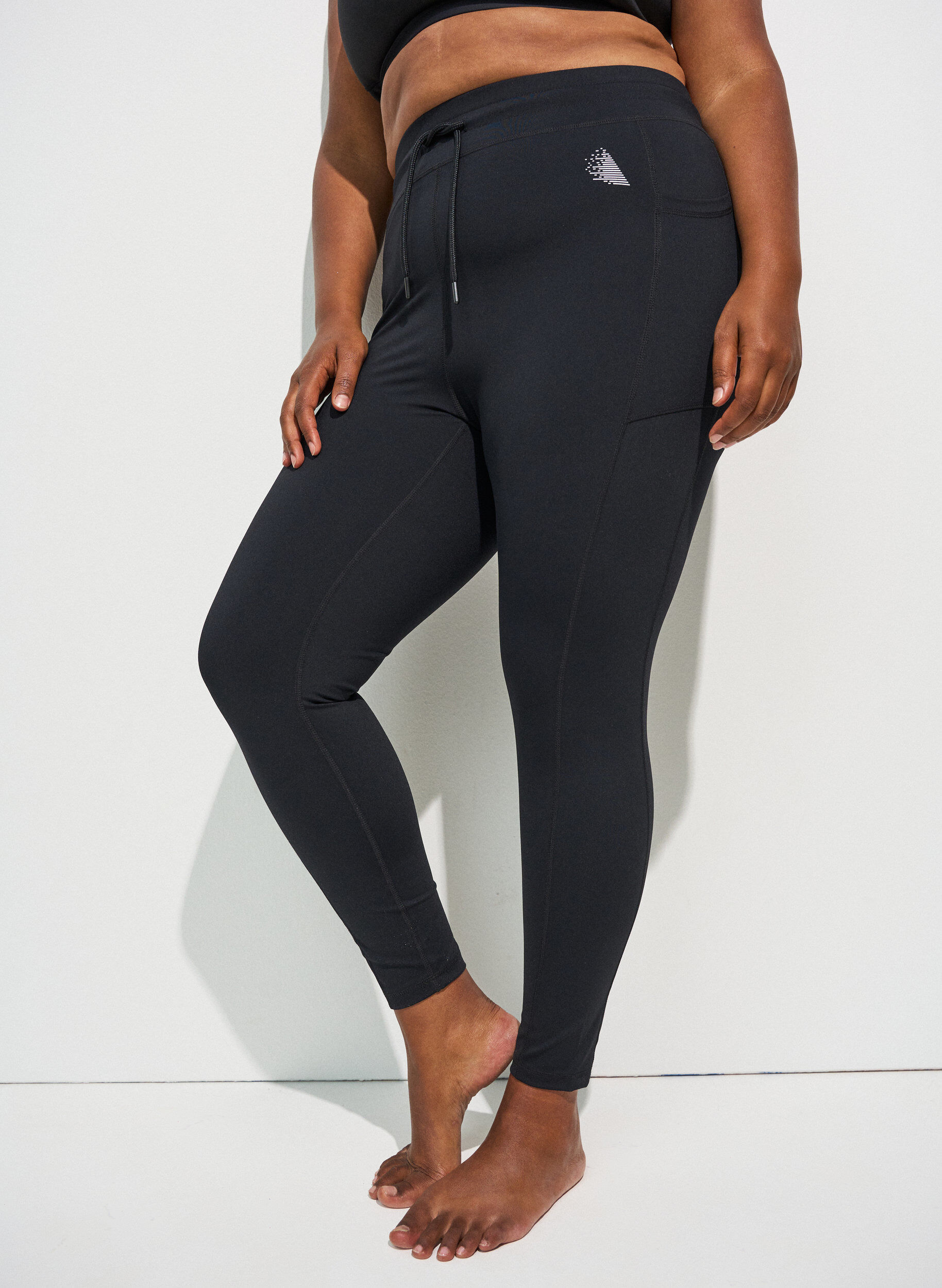 7/8 training panty met zakken, Zwart, Model