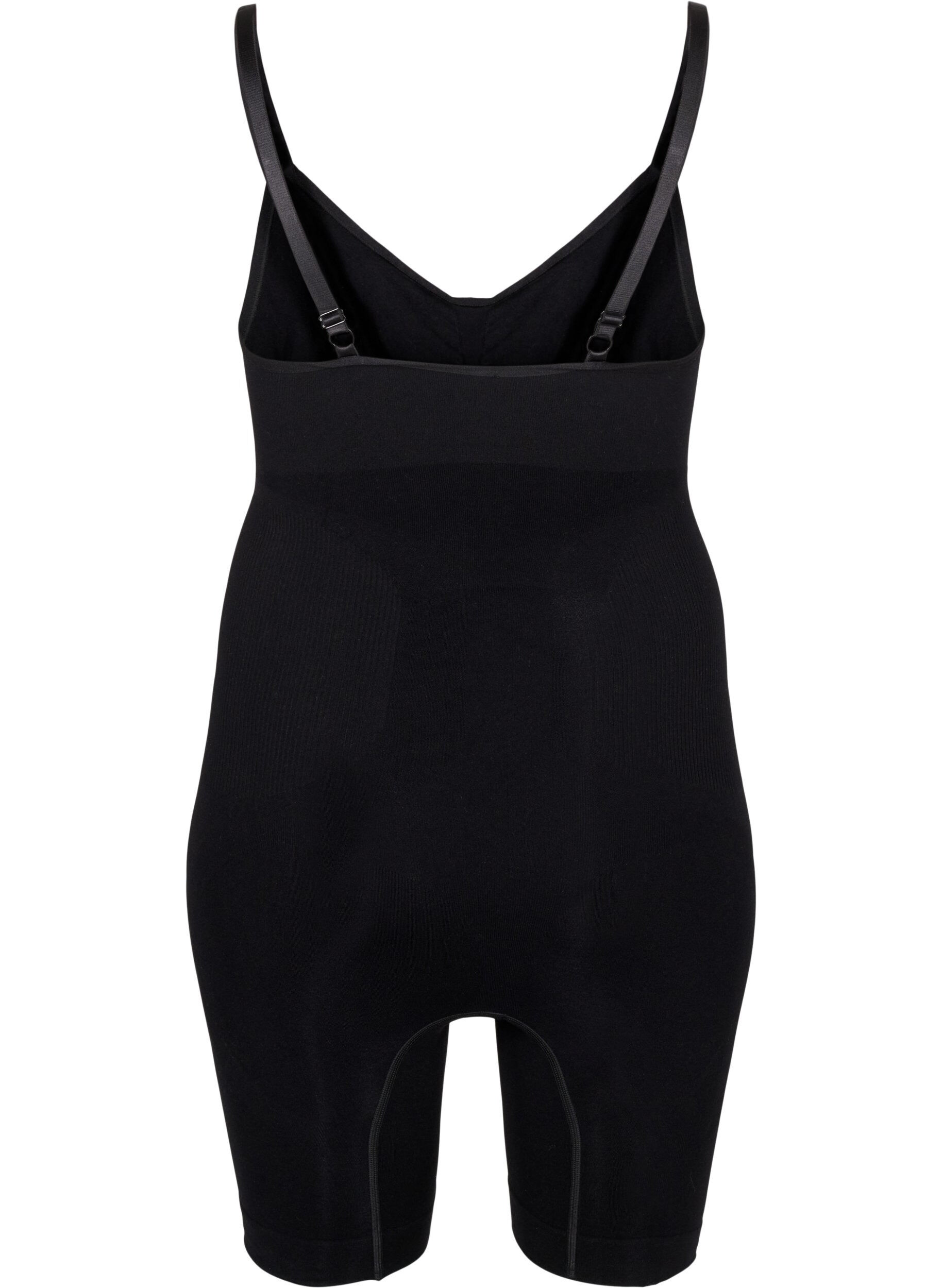 Zizzi Shapewear body met opening aan de onderkant, Zwart, Packshot image number 1