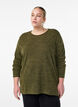 Blouse met lange mouwen en structuur, Groen, Model image number 0