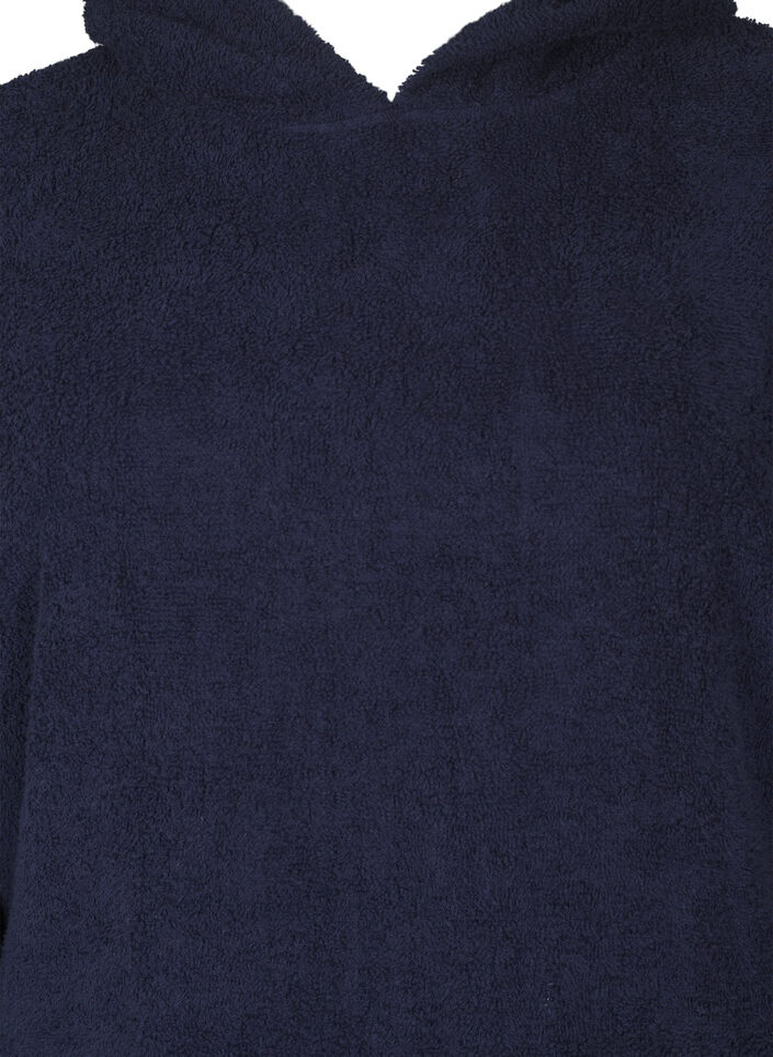 Terry poncho met capuchon, Navy Blazer, Packshot image number 2