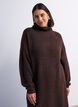 Gebreide jurk met col, Bruin, Model image number 3