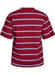 T-shirt met strepen en luipaarddetail, Rood, Packshot image number 1