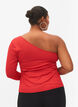 Een-schouder blouse, Tango Red, Model image number 1