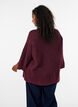 Geribde trui met 3/4 mouwen, Rood, Model image number 2