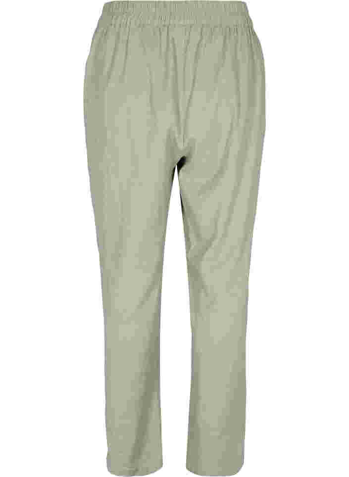 Katoenen Pyjamabroek met structuur, Seagrass , Packshot image number 1