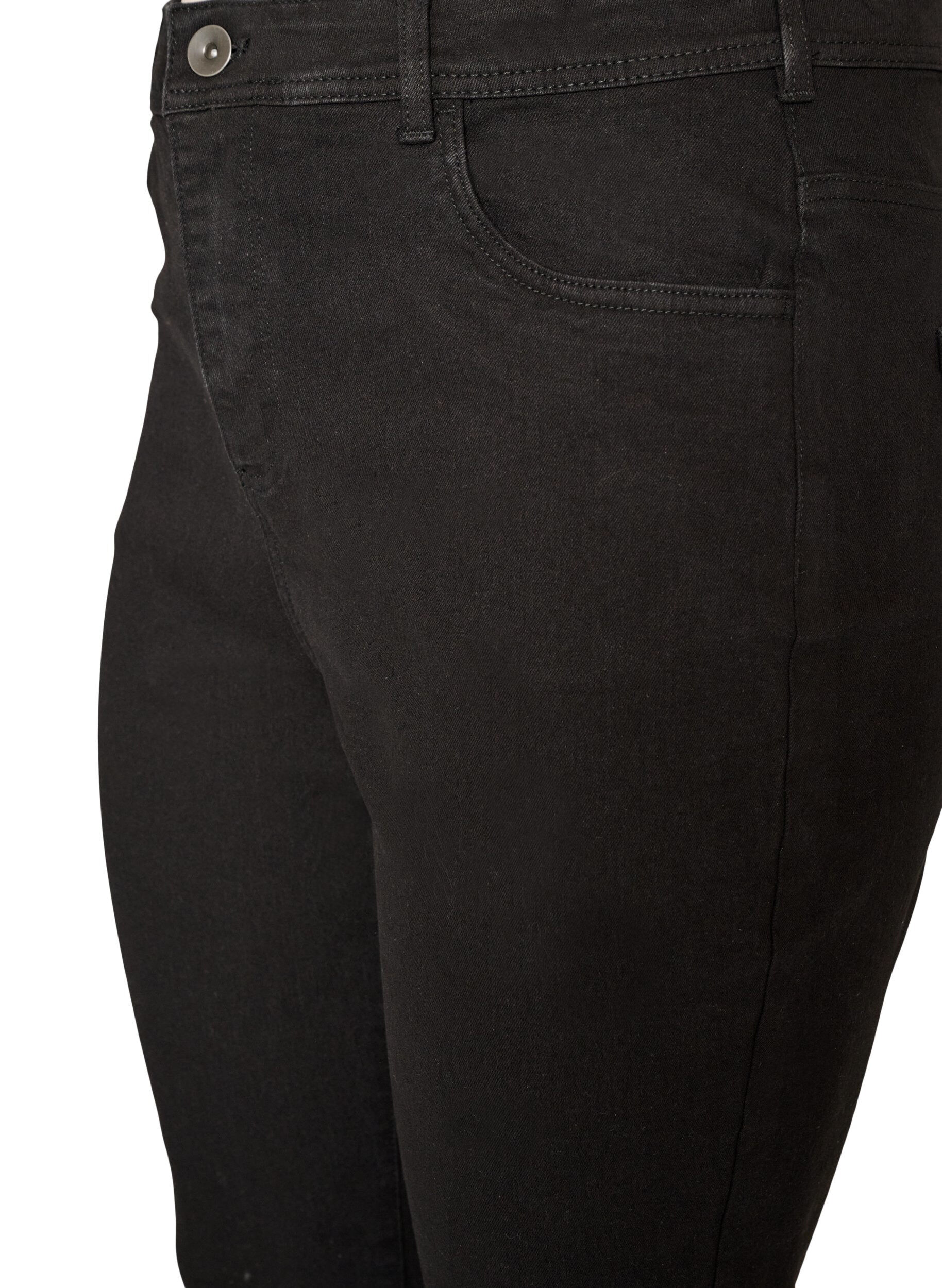 ZizziHoog getailleerde jeans met bootcut, Zwart, Packshot image number 2