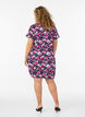 Katoenen jurk met korte mouwen en print, Zwart, Model image number 2