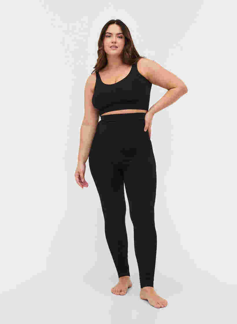 Shapewear legging met hoge taille, Black, Model image number 0