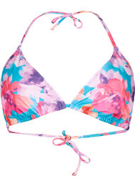 Driehoekige bikinitop met print, Pink Flower