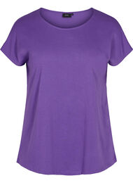 T-shirt met mix van katoen, Ultra Violet