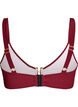 Bikinitop met textuur en goudkleurig detail, Rood, Packshot image number 1