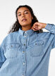 Gestreept denim overhemd met borstzakken, Light B.Denim Stripe, Model image number 3