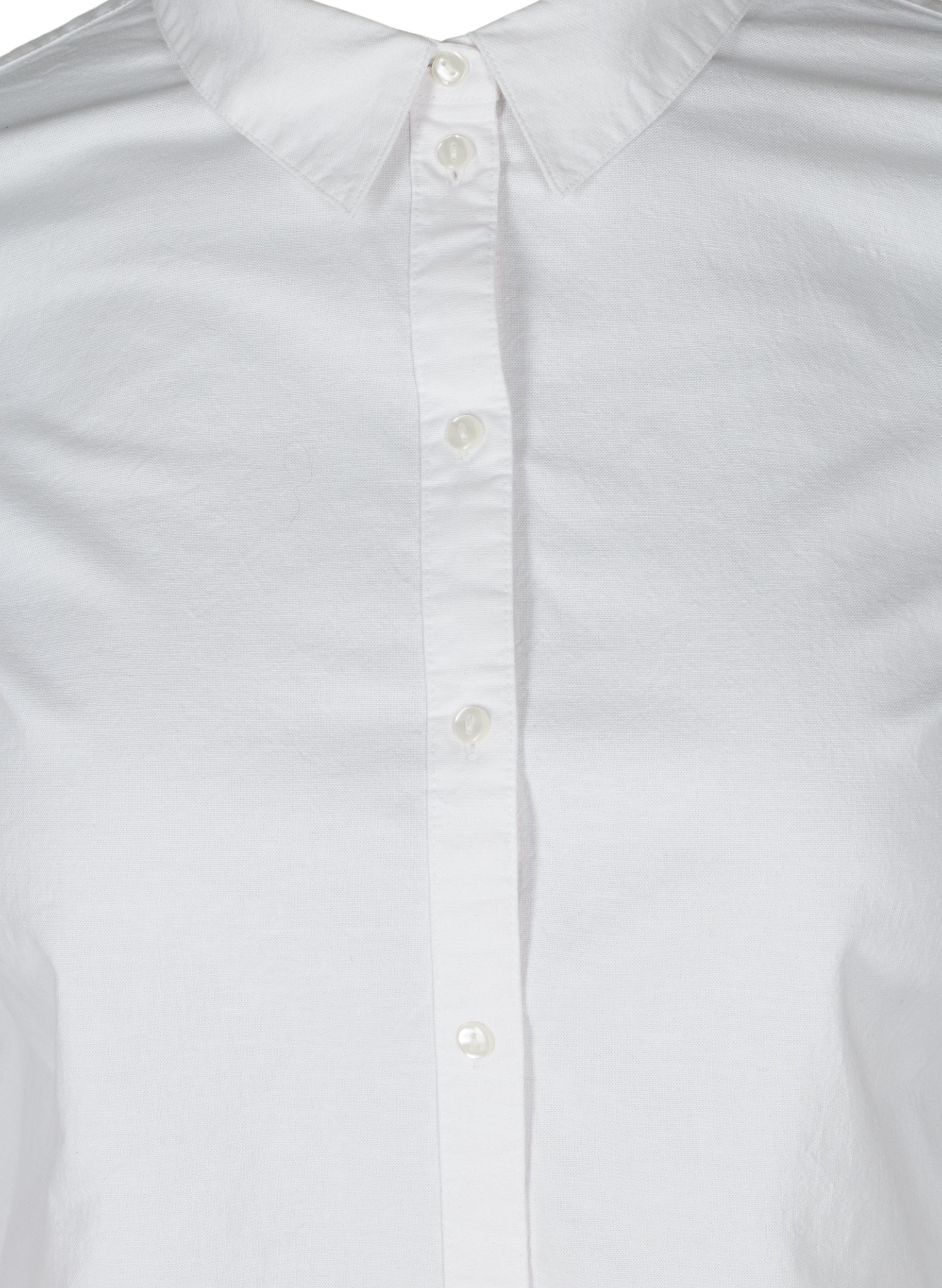Katoenen blouse met lange mouwen, Bright White, Packshot image number 2