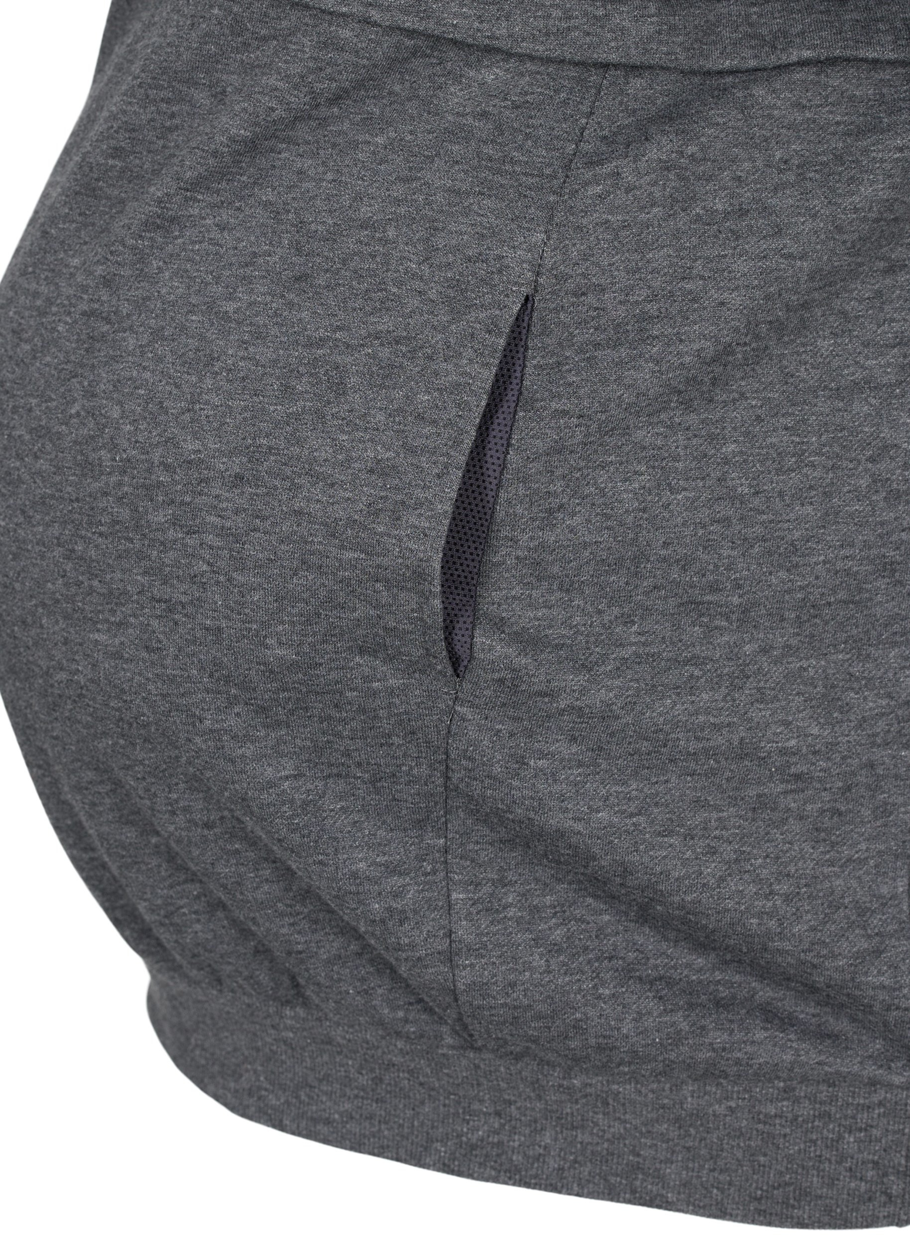 Zwangerschapssweater met borstvoedings functie, Dark Grey Melange, Packshot image number 3