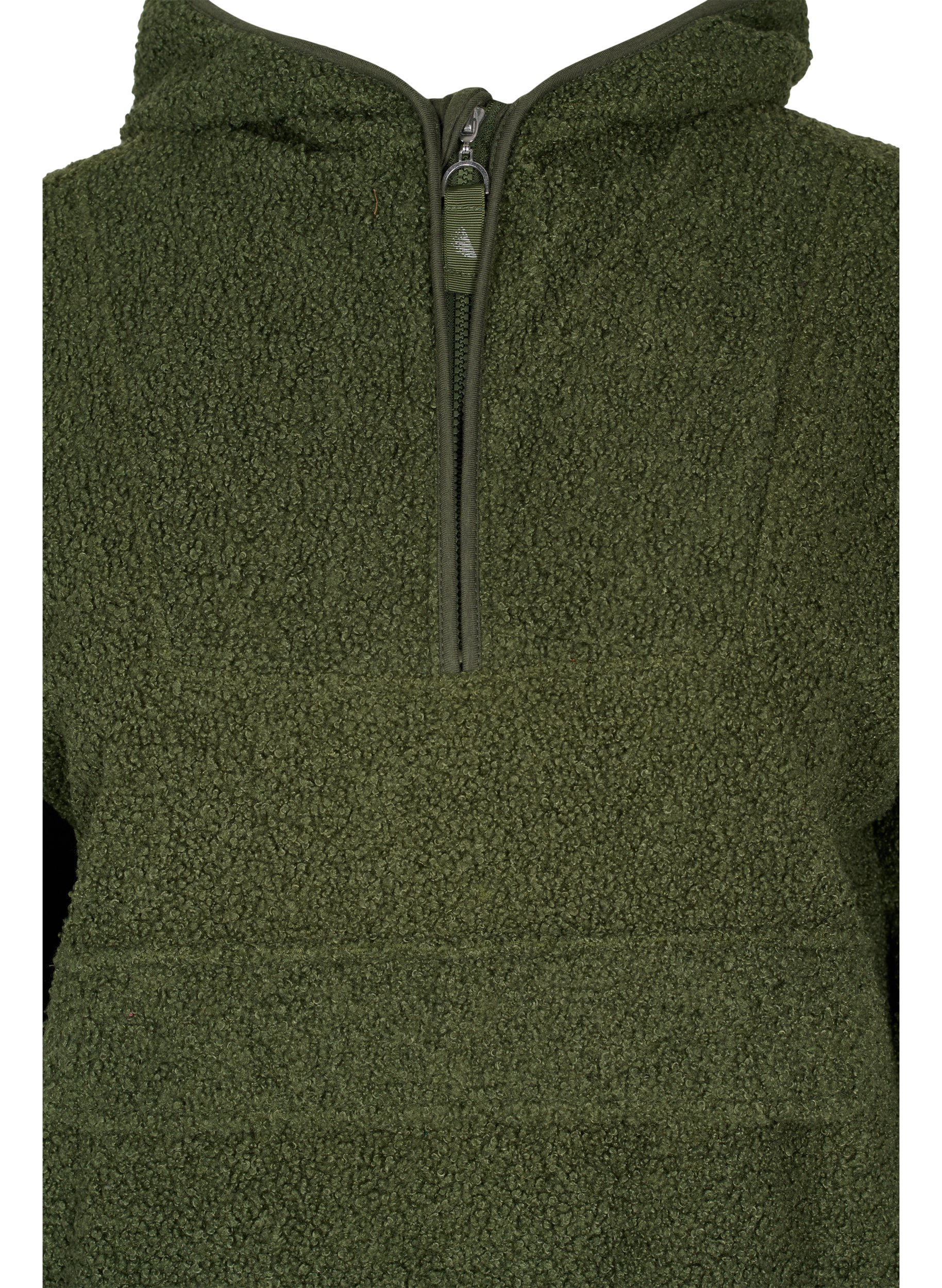 Teddy hoodie , Rifle Green, Packshot image number 2