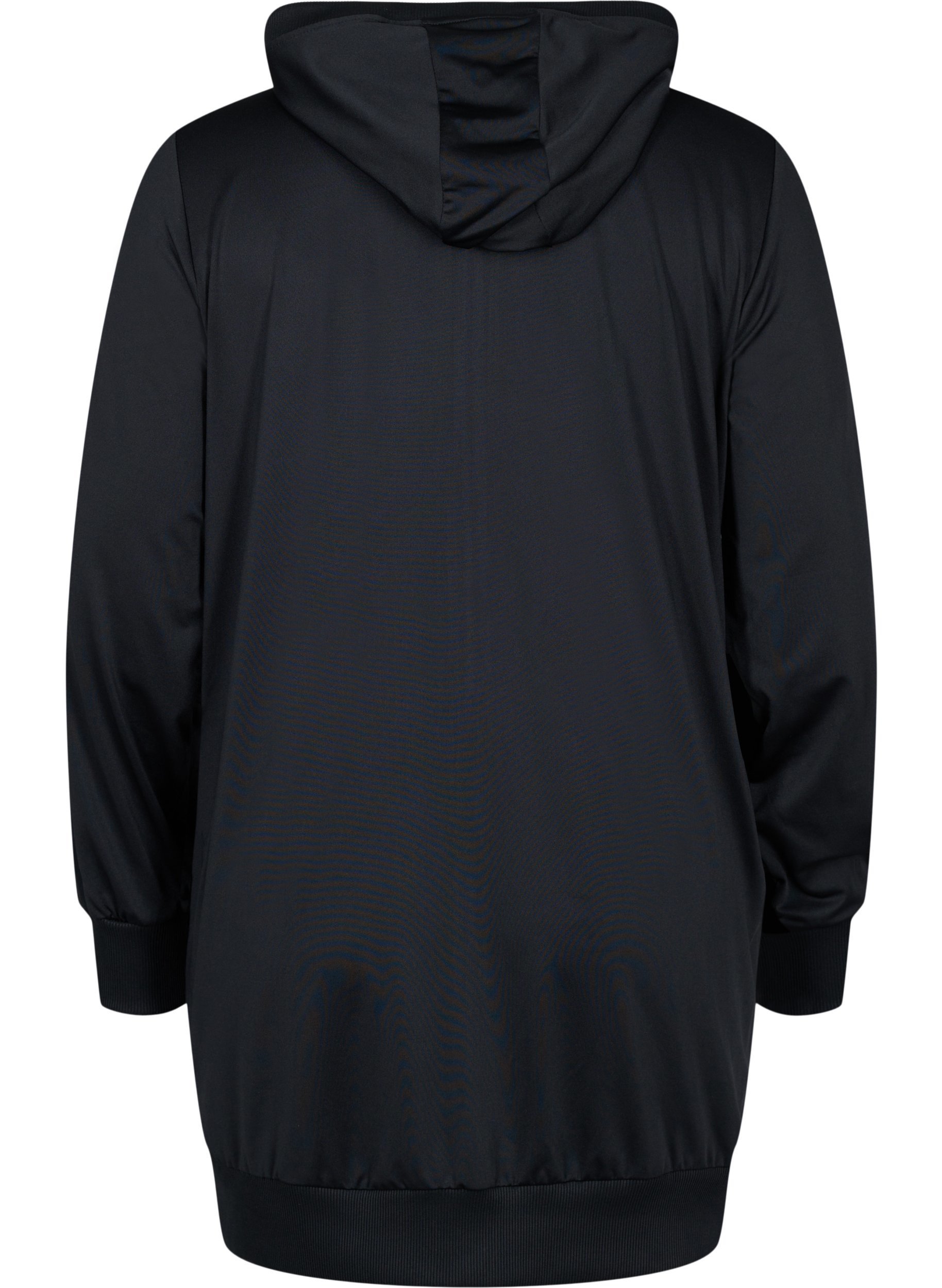 Sportief vest met capuchon en zakken, Black, Packshot image number 1