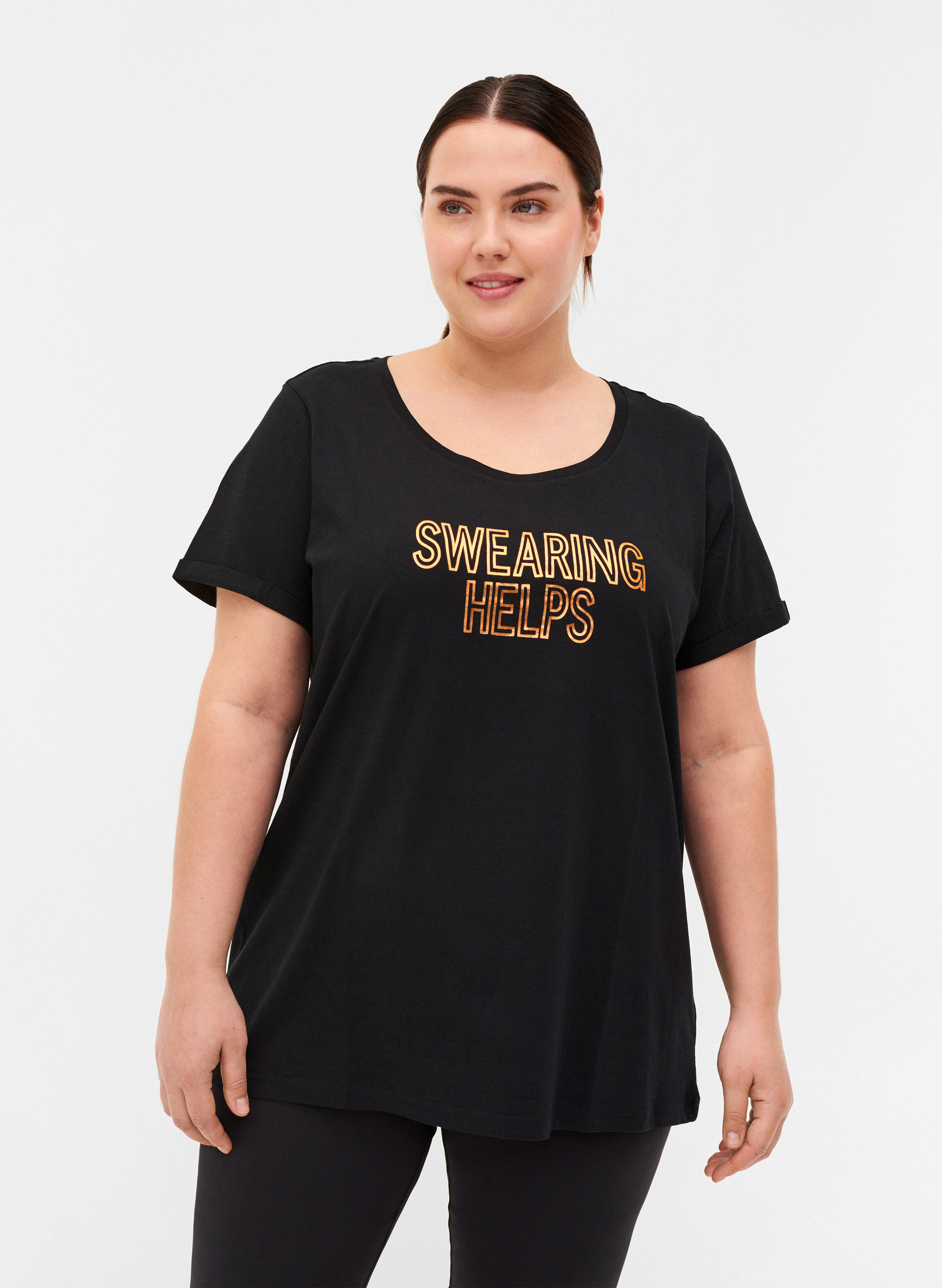 Trainingsshirt met print, Black Swearing, Model image number 0