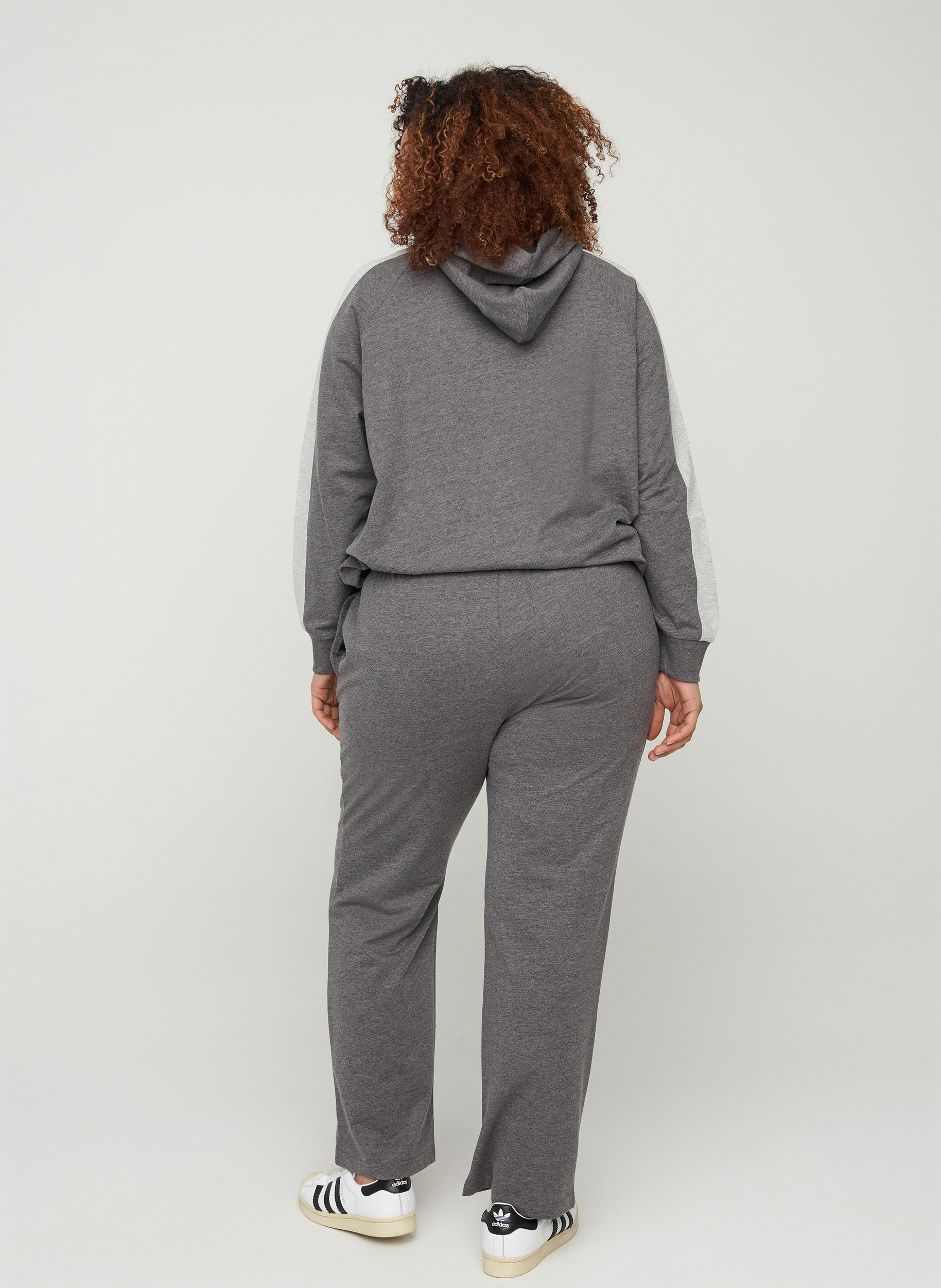 Losse sweatpants met zakken , Dark Grey Melange, Model image number 0