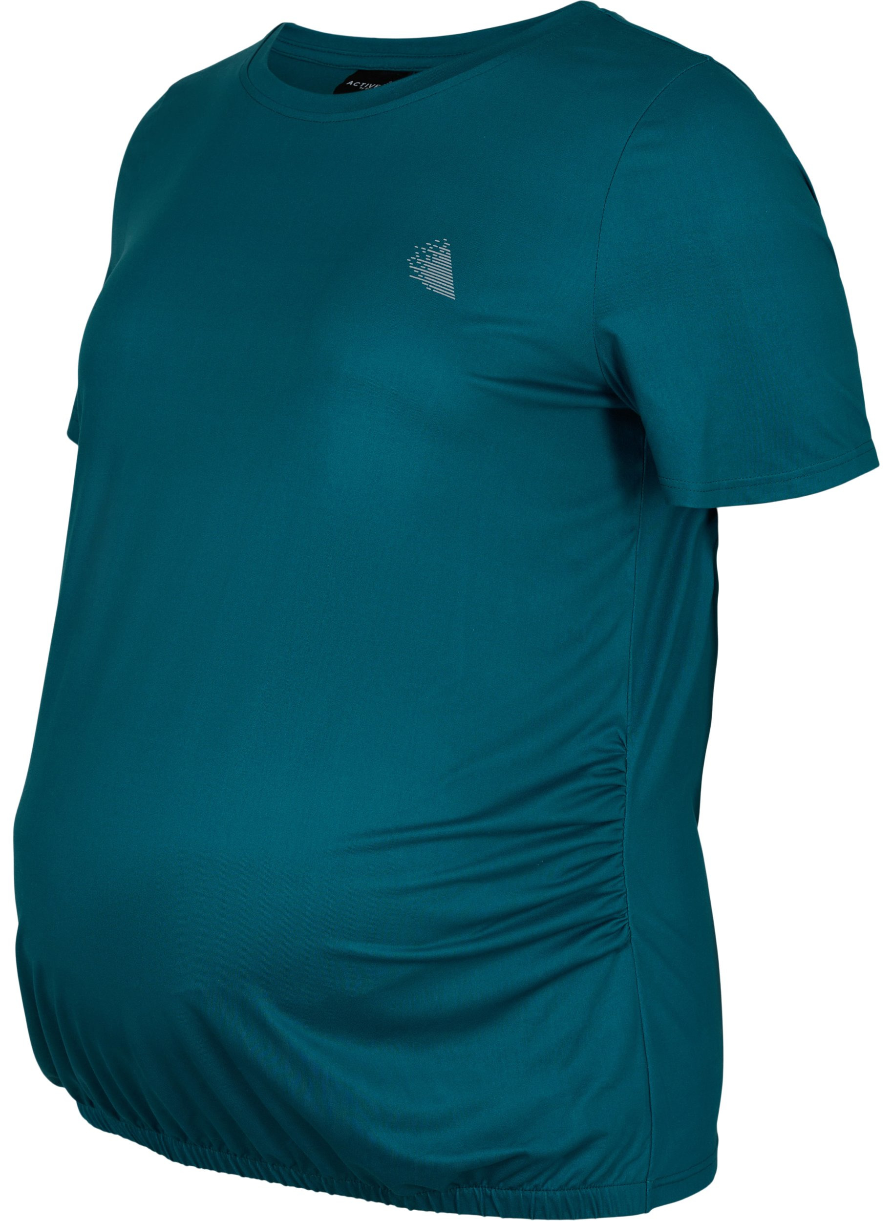 Zwangerschap sport t-shirt, Deep Teal, Packshot image number 0