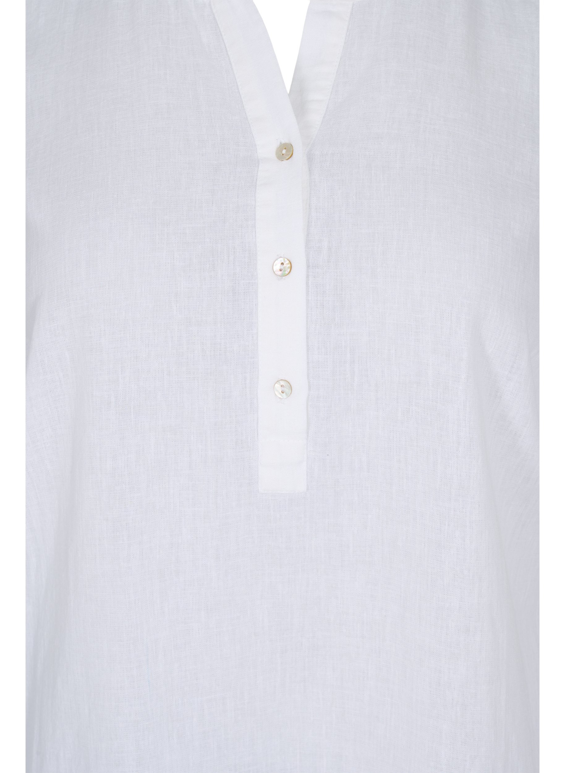 Lange blouse jurk met korte mouwen, White, Packshot image number 2