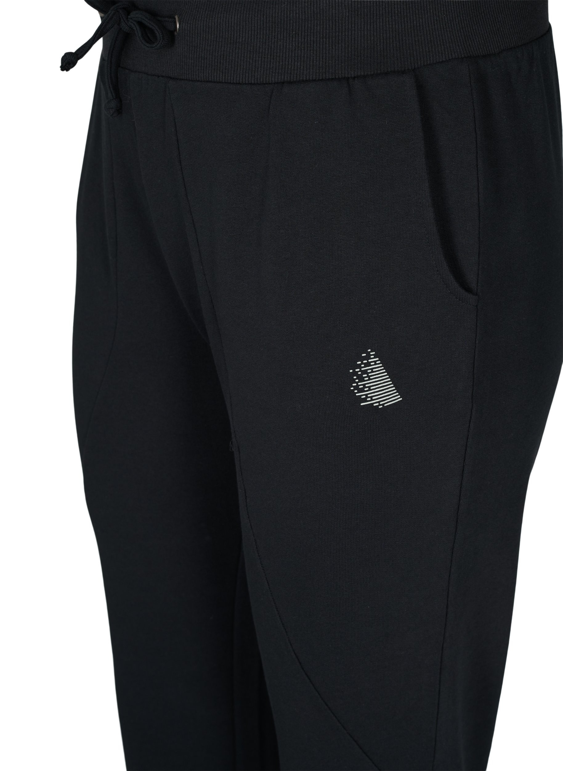 Effen sweatpants met zakken, Black, Packshot image number 2