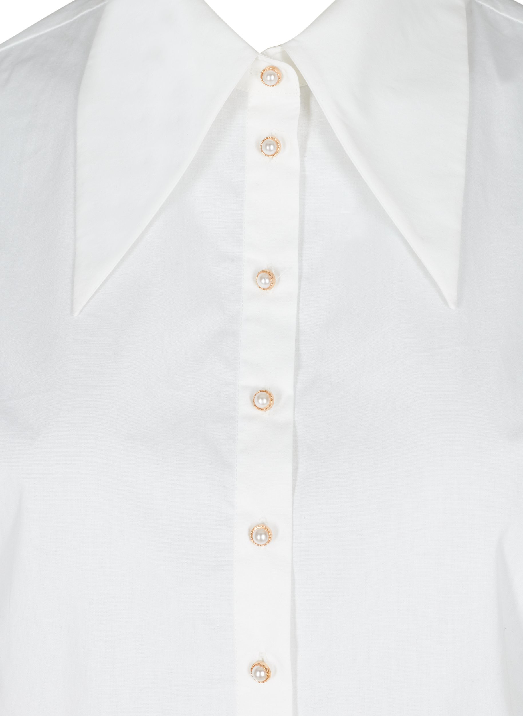 Overhemdkraag met parelknopen, Bright White, Packshot image number 2