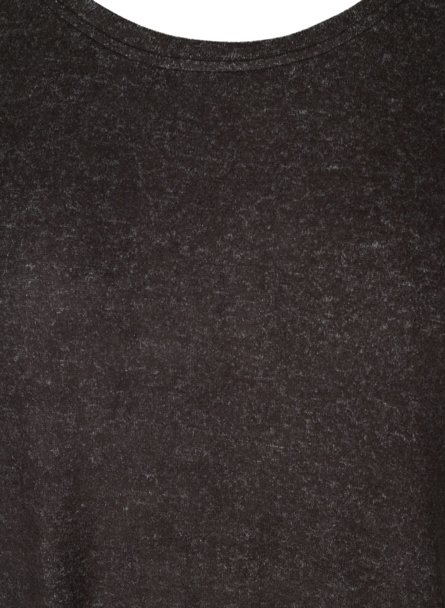 Gemêleerde blouse met verstelbare onderkant, Dark Grey Melange, Packshot image number 2