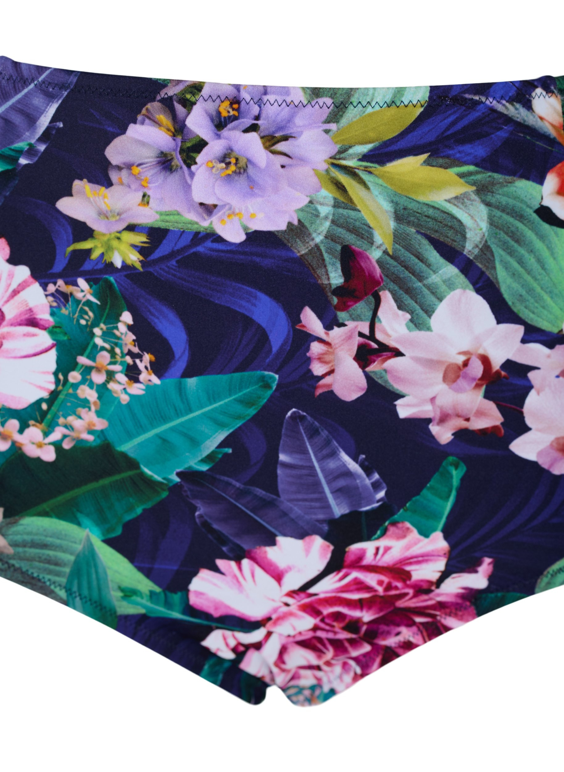 Bikinibroekje met hoge taille en bloemenprint, Flower Print, Packshot image number 2