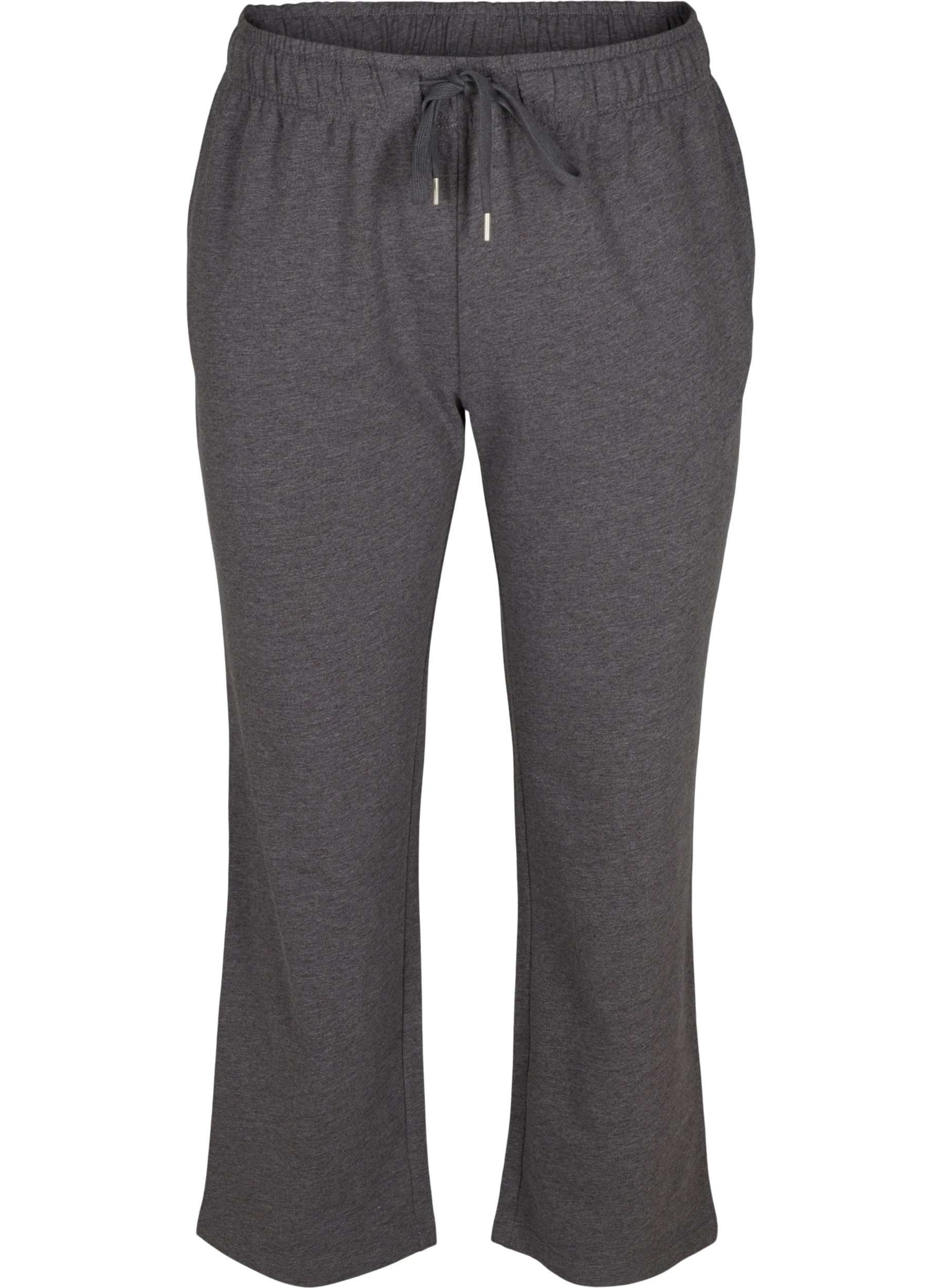 Losse sweatpants met zakken , Dark Grey Melange, Packshot image number 0