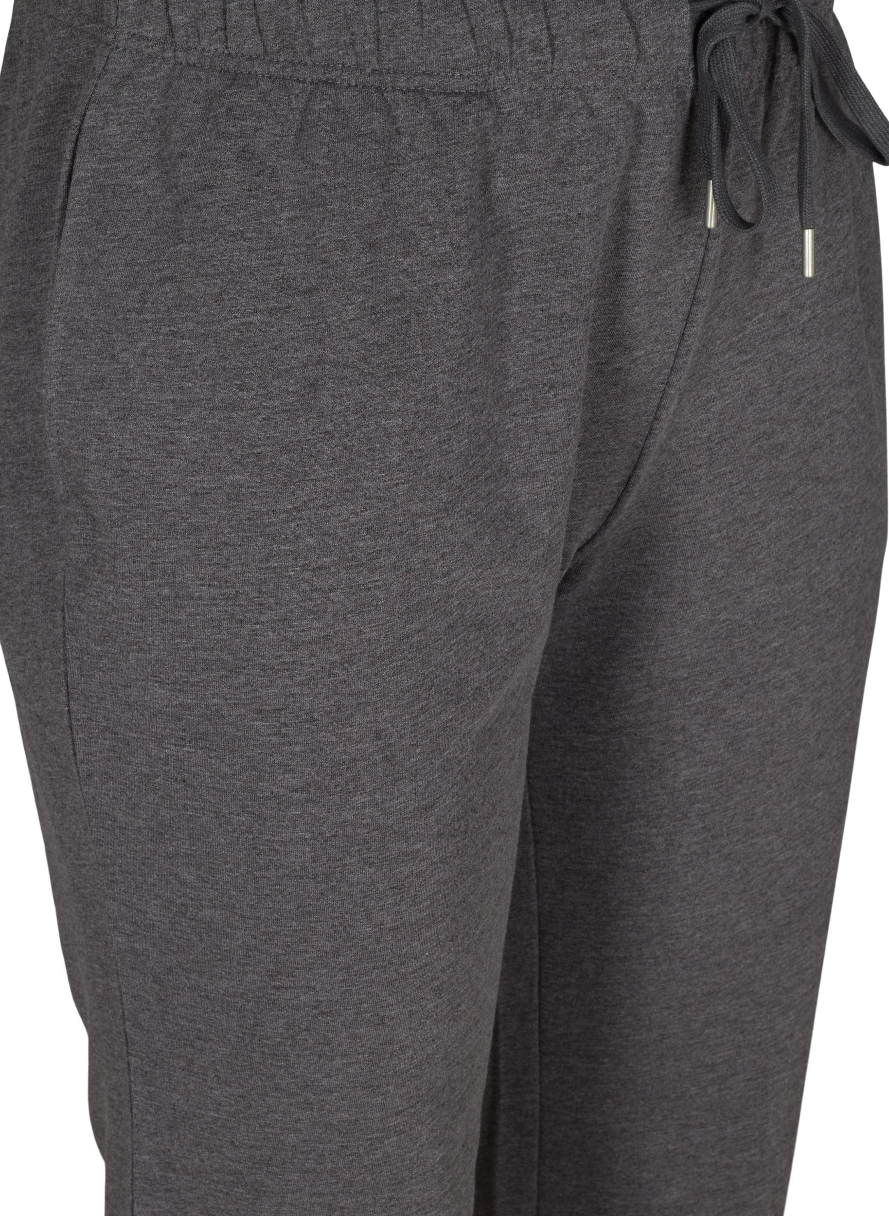 Losse sweatpants met zakken , Dark Grey Melange, Packshot image number 2