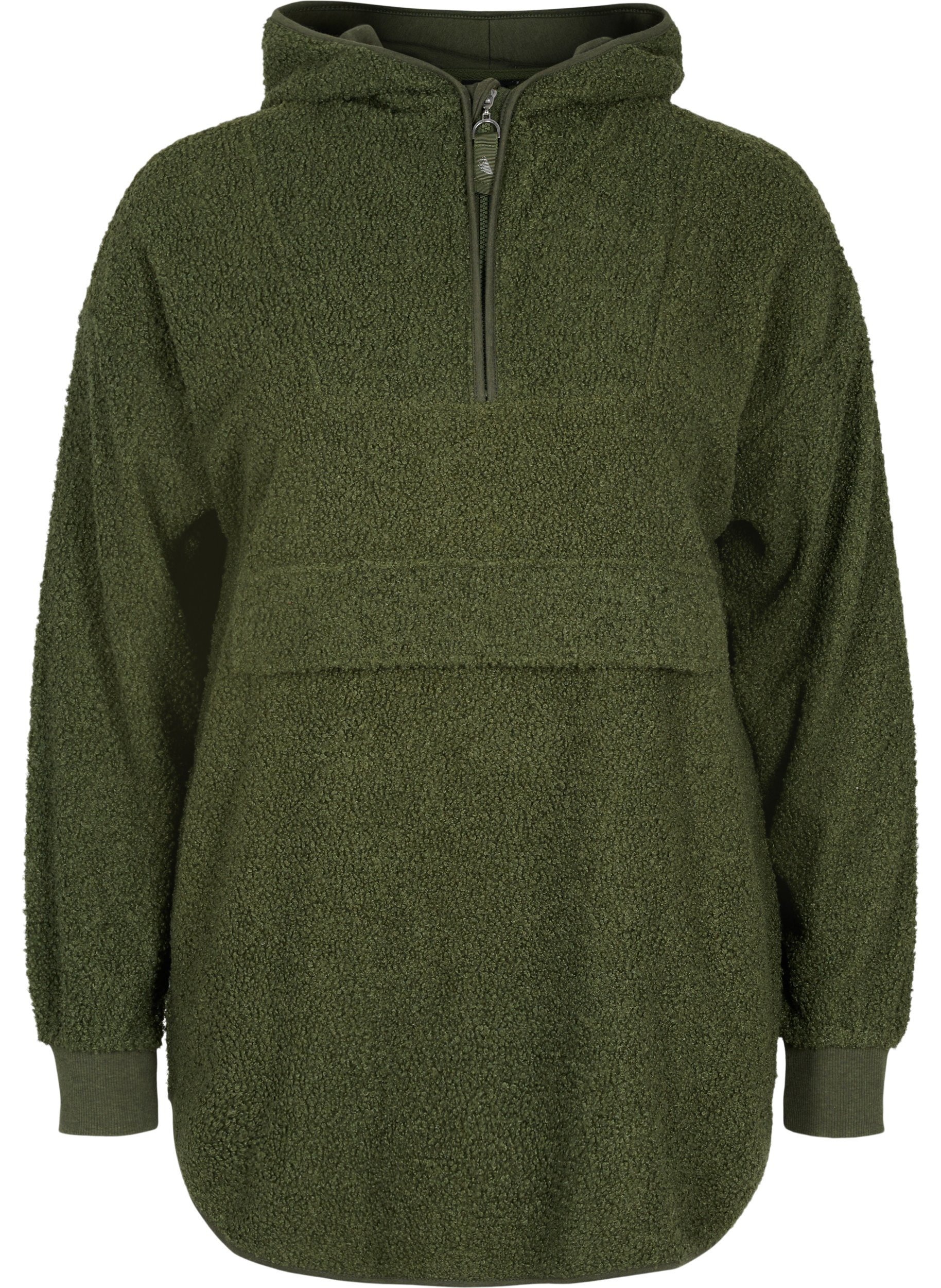 Teddy hoodie , Rifle Green, Packshot image number 0