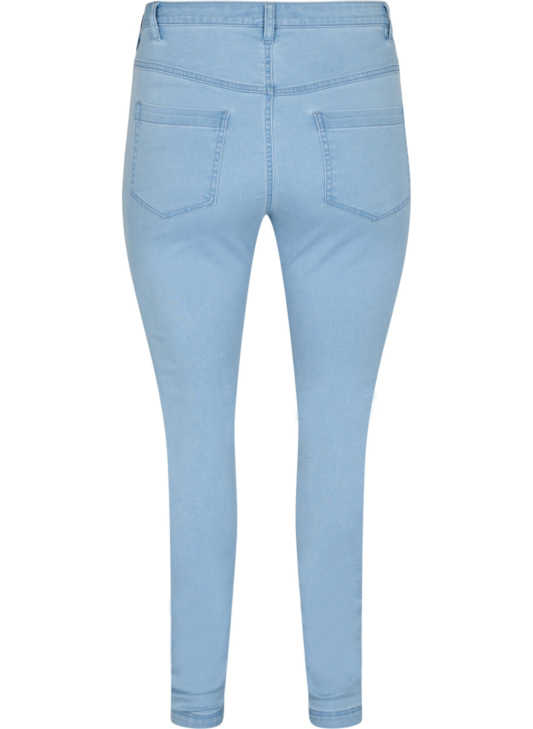 Super slim fit Amy jeans met hoge taille, Ex Lt Blue, Packshot image number 1