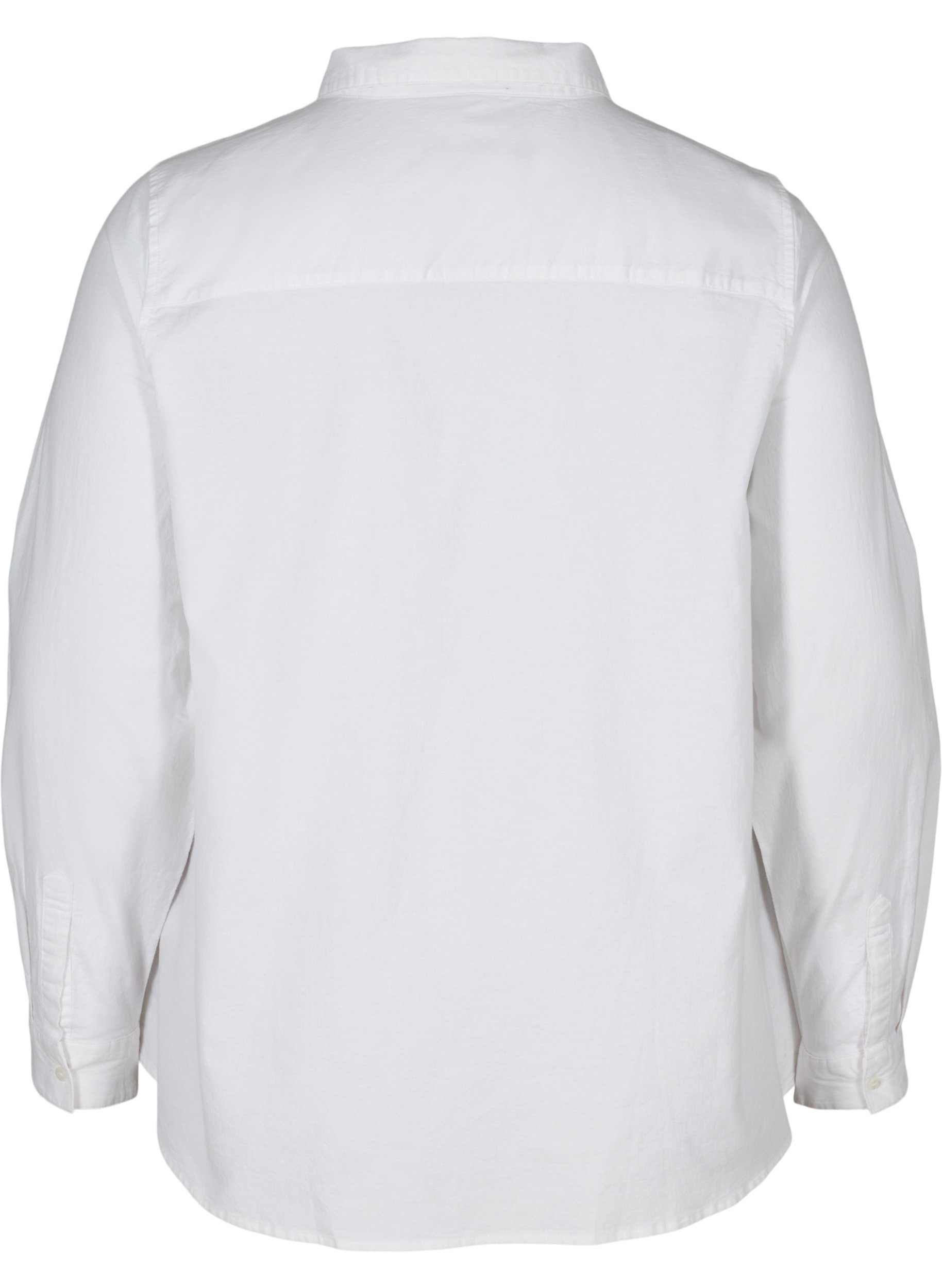 Katoenen blouse met lange mouwen, Bright White, Packshot image number 1