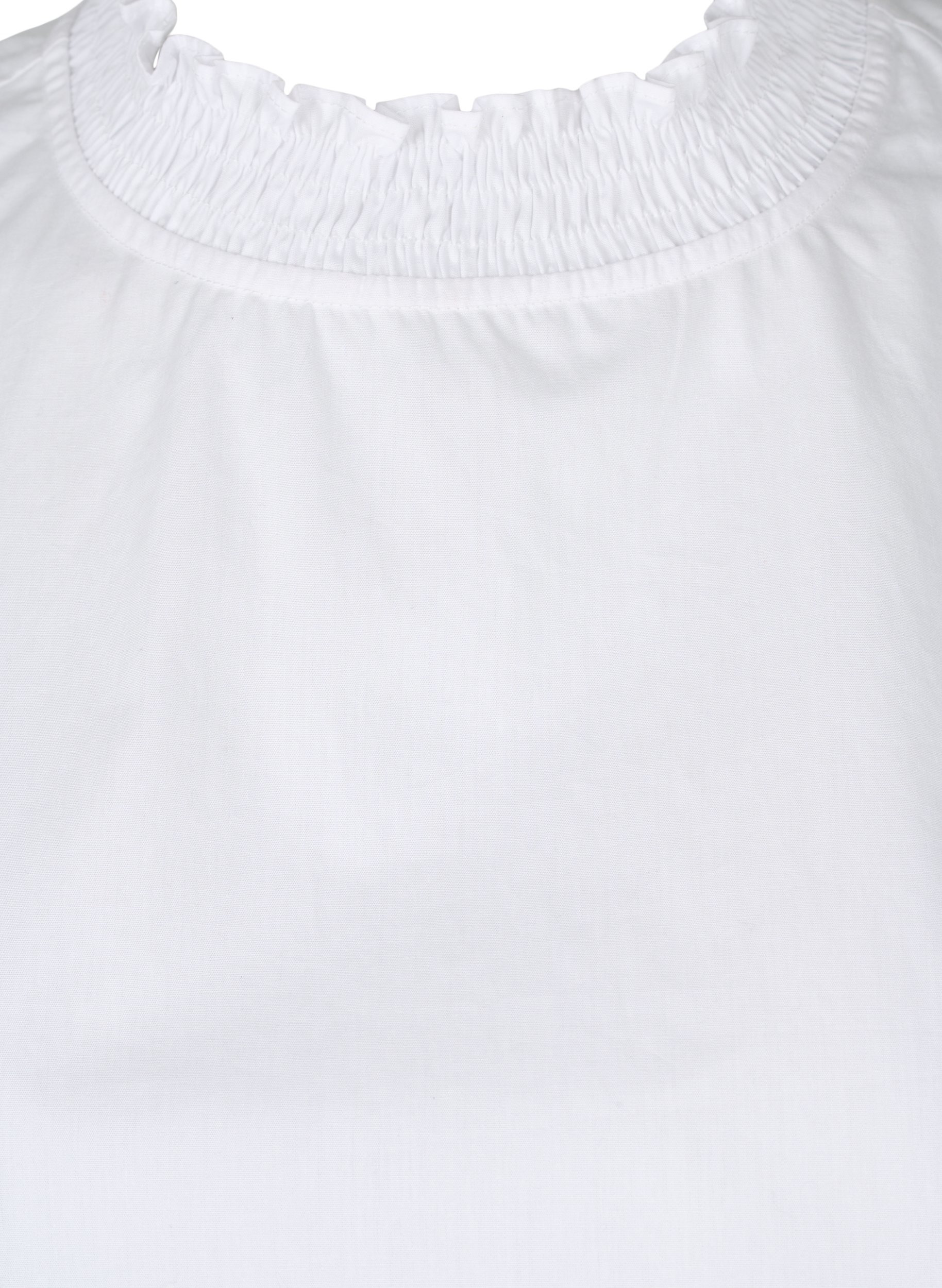 Overhemdkraag met smokwerk, Bright White, Packshot image number 2