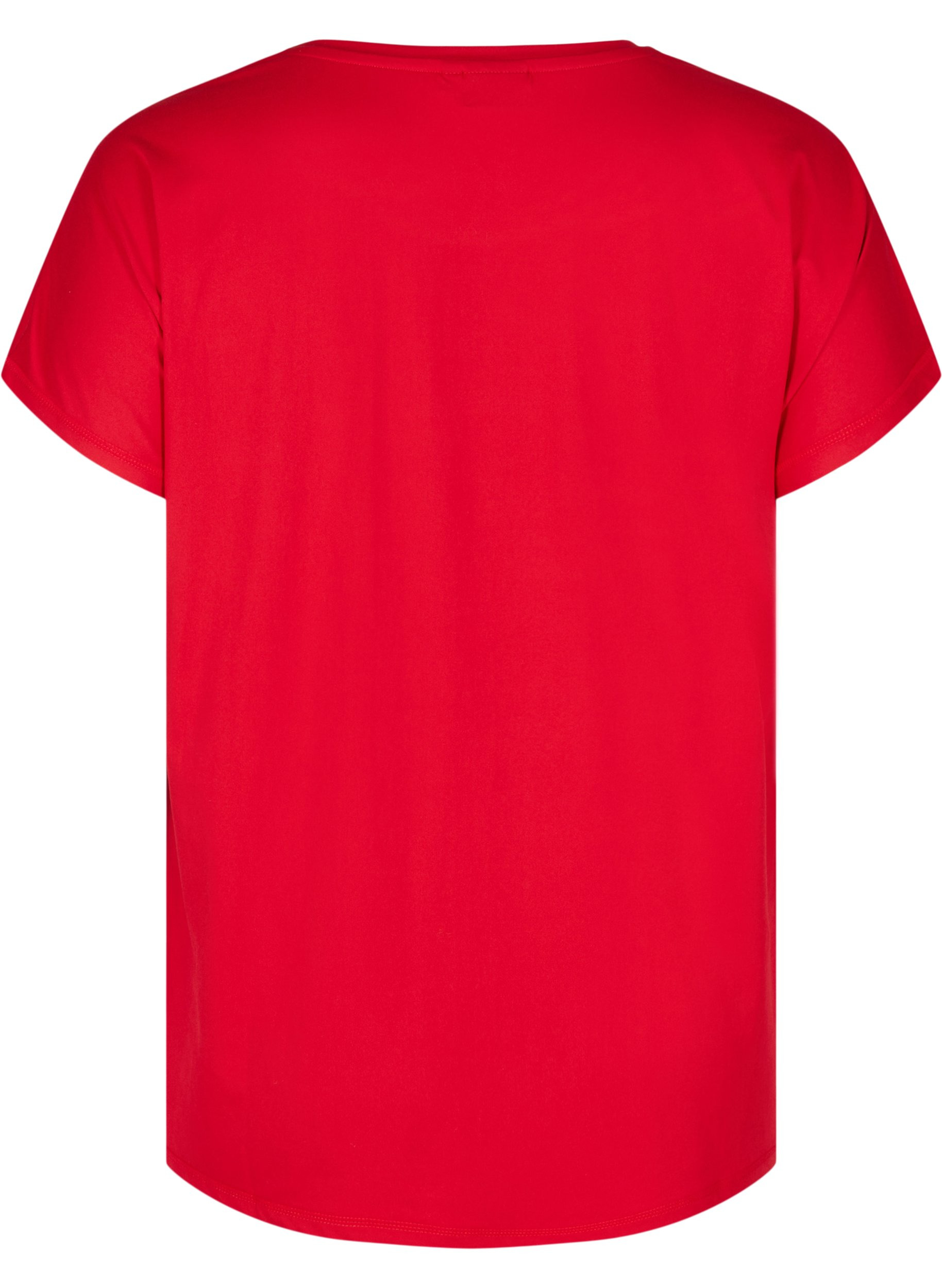 Effen sportshirt, Haute Red, Packshot image number 1