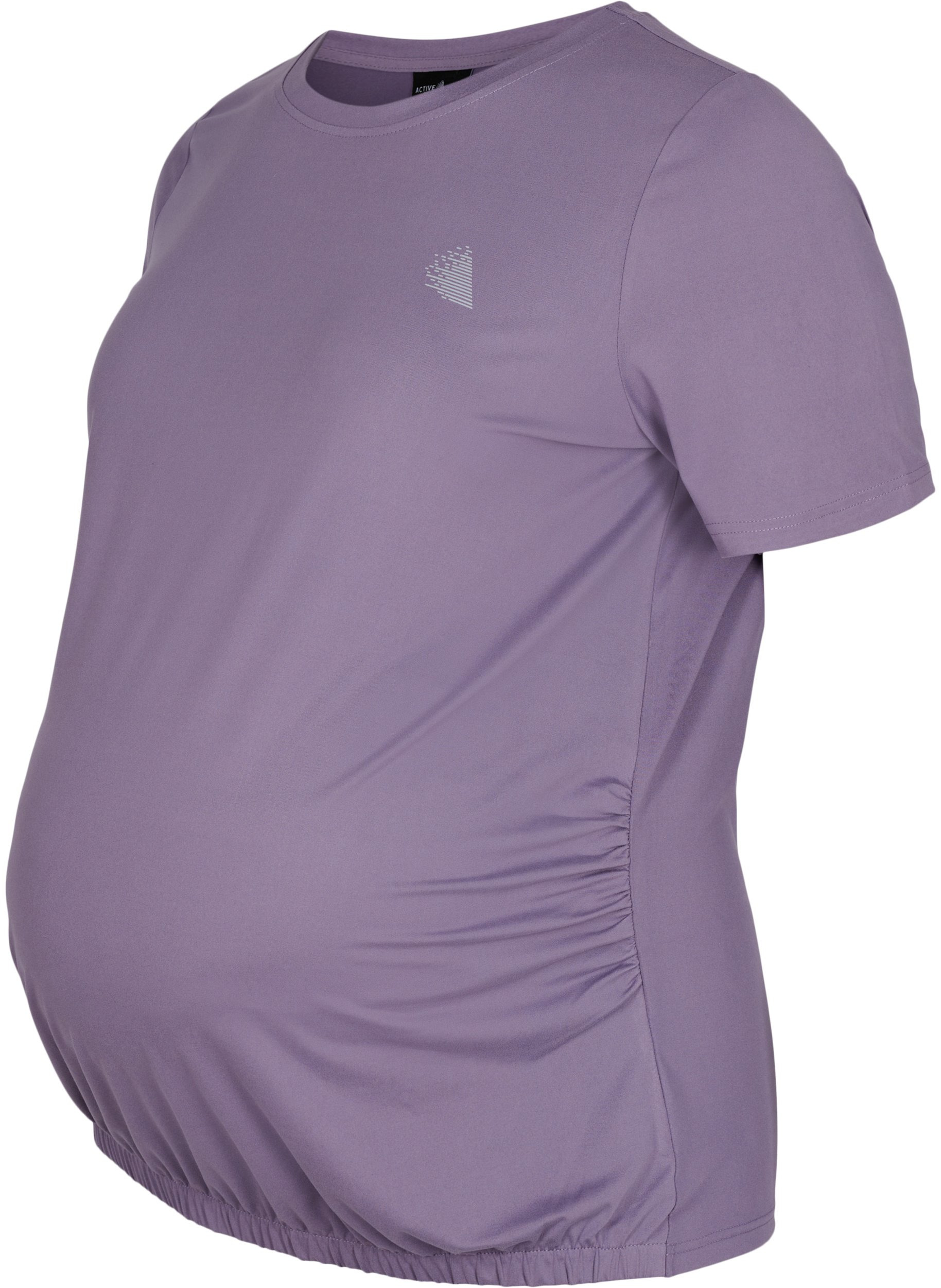 Zwangerschap sport t-shirt, Purple Sage