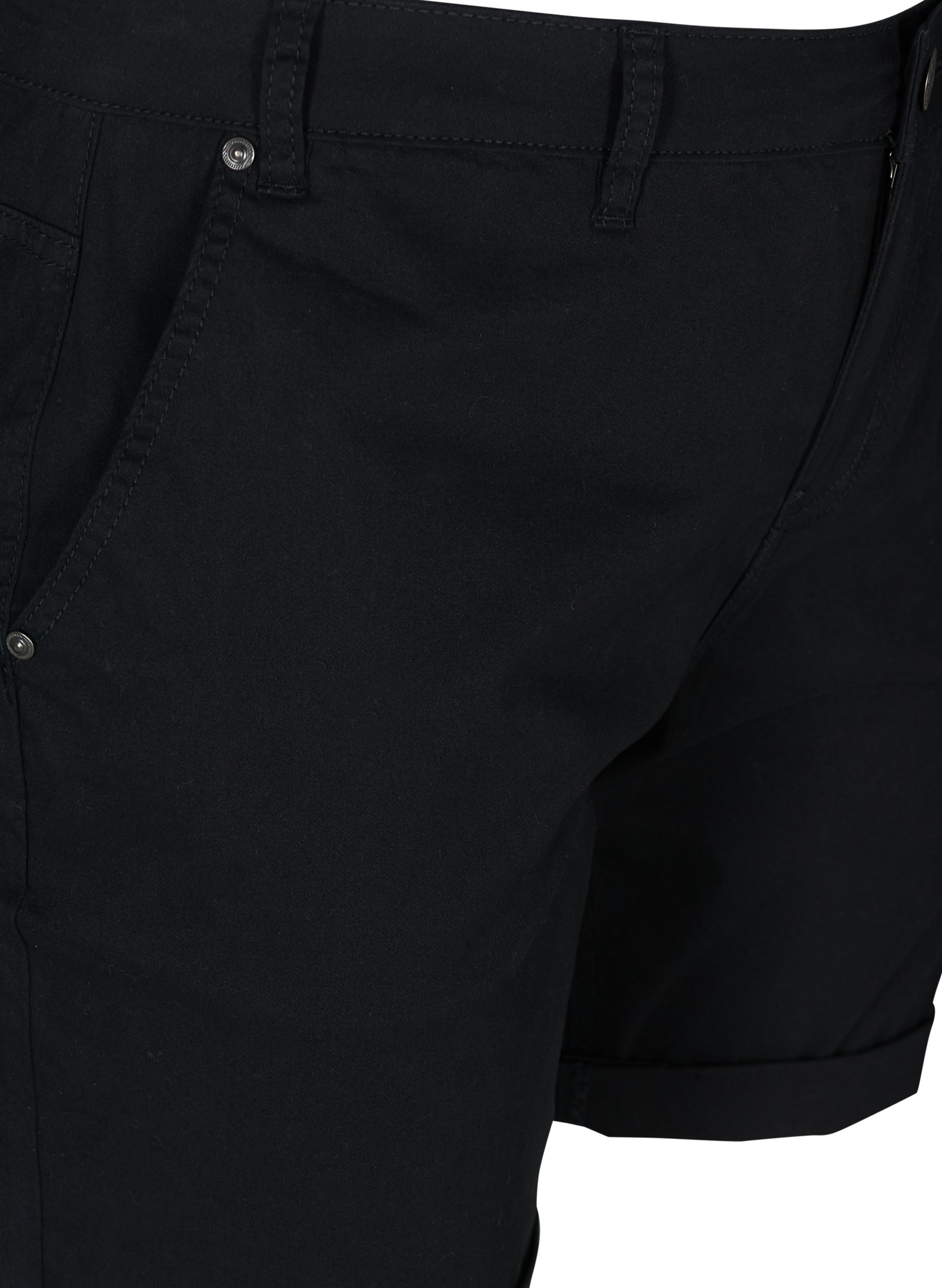 Regular fit shorts met zakken, Black, Packshot image number 2