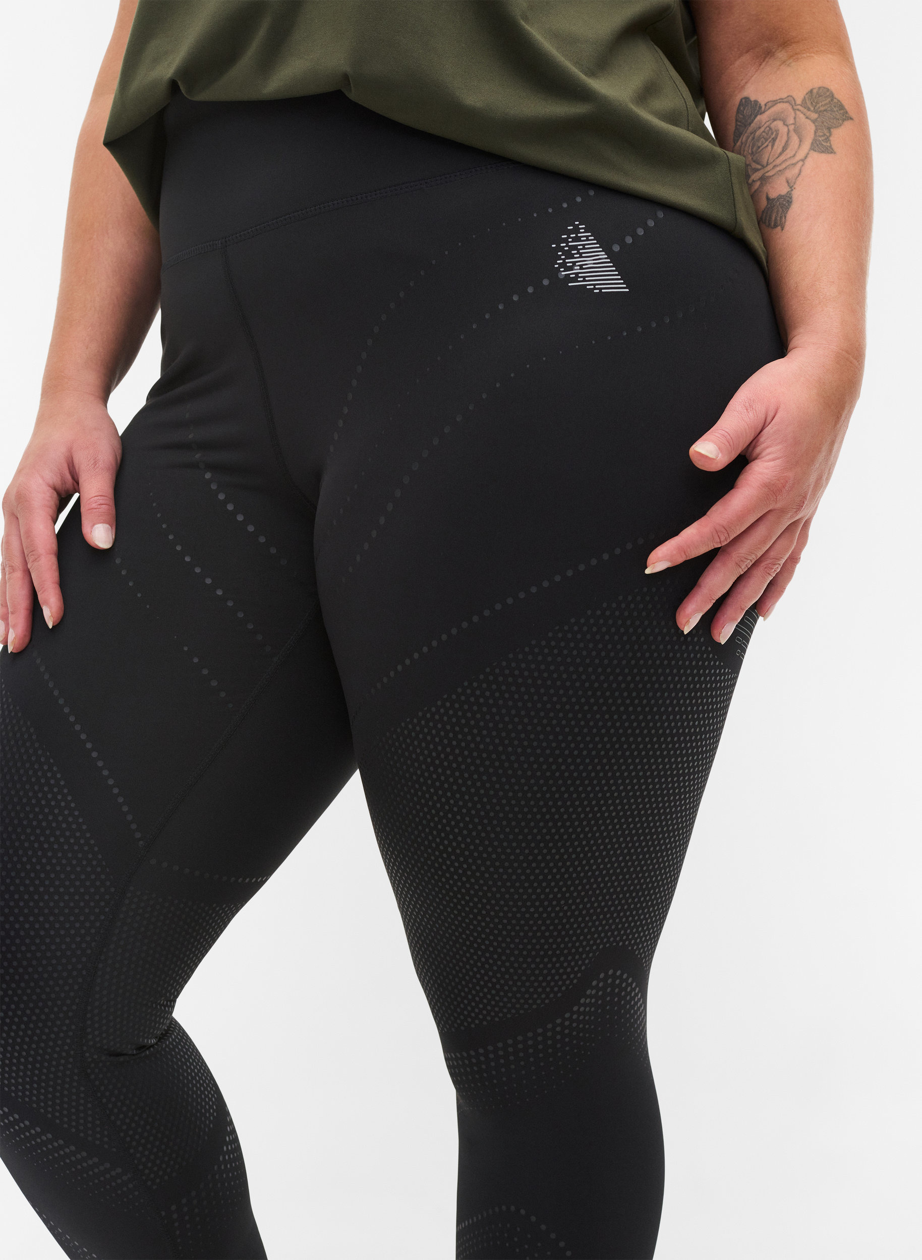 Cropped sportlegging met textuur 