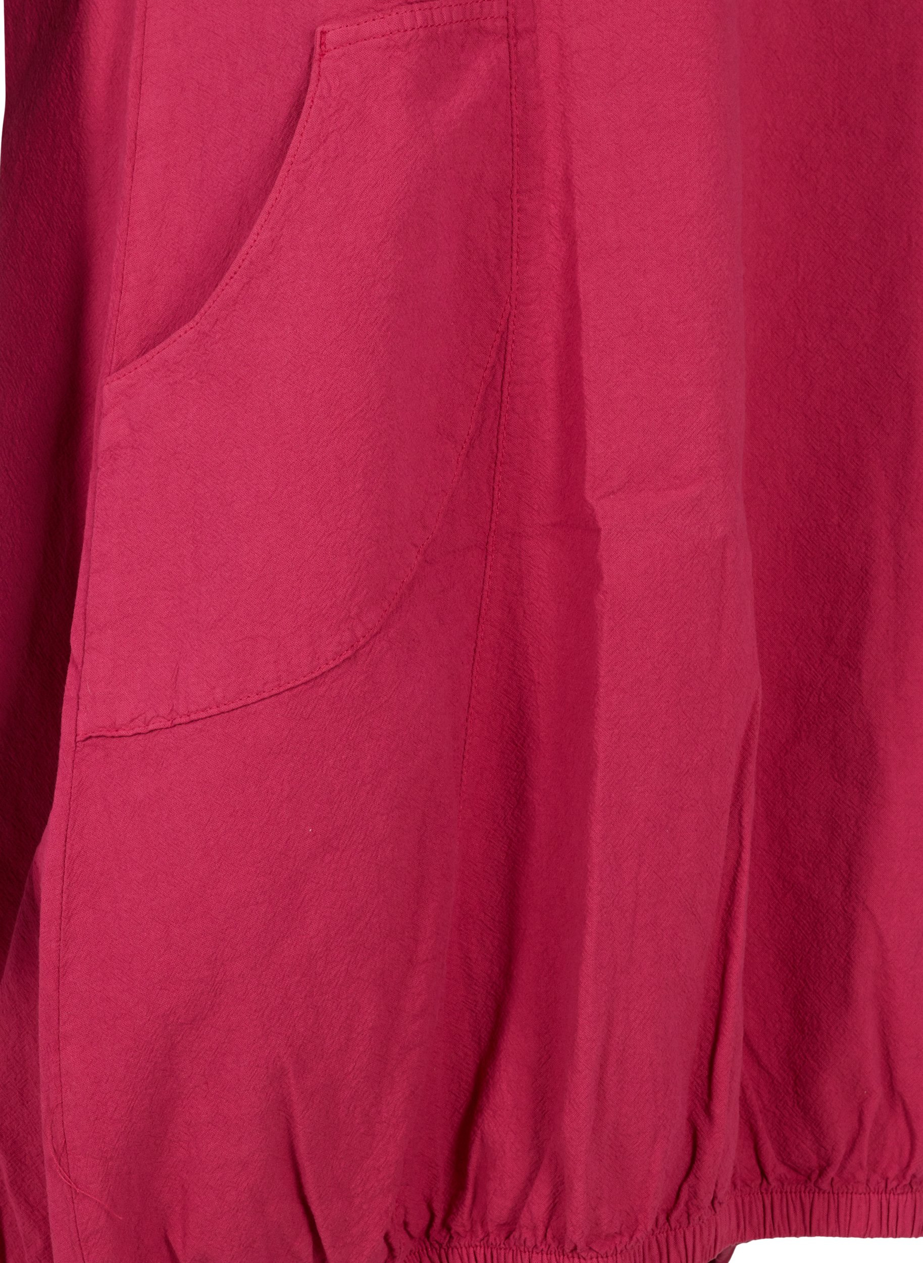 Katoenen jurk met korte mouwen, Sangria, Packshot image number 3