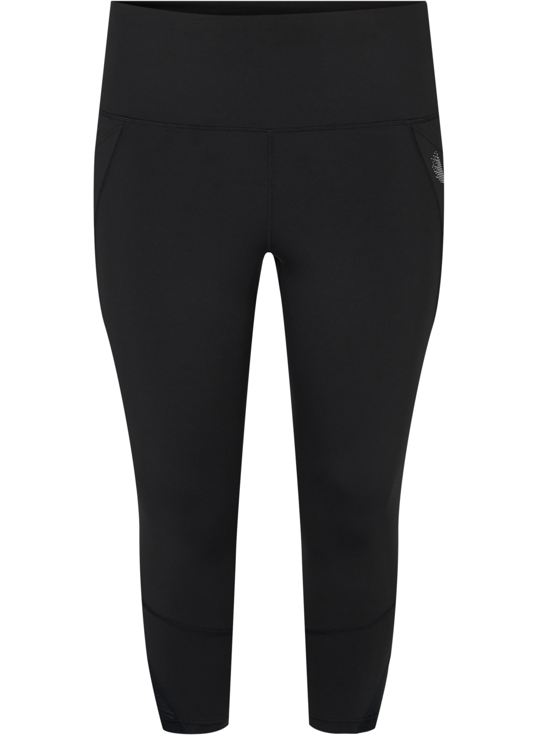 Sport legging met een zijzakje en 7/8 lengte, Black, Packshot image number 0