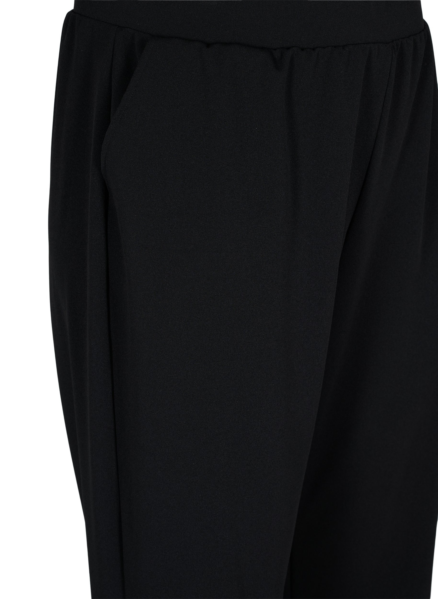 Losse broek met elastische rand, Black, Packshot image number 2