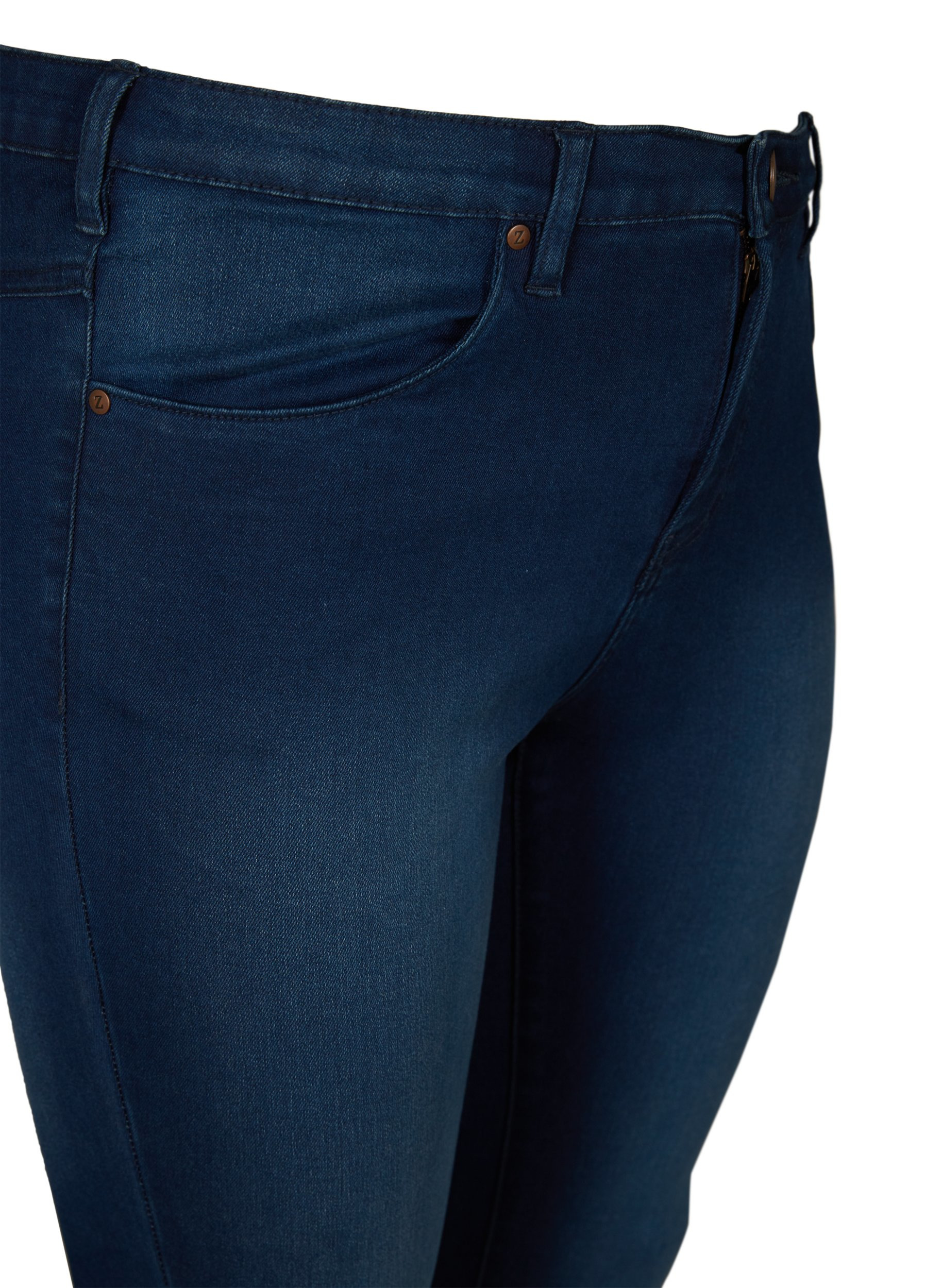 Super slim fit Amy jeans met hoge taille , Blue denim, Packshot image number 2
