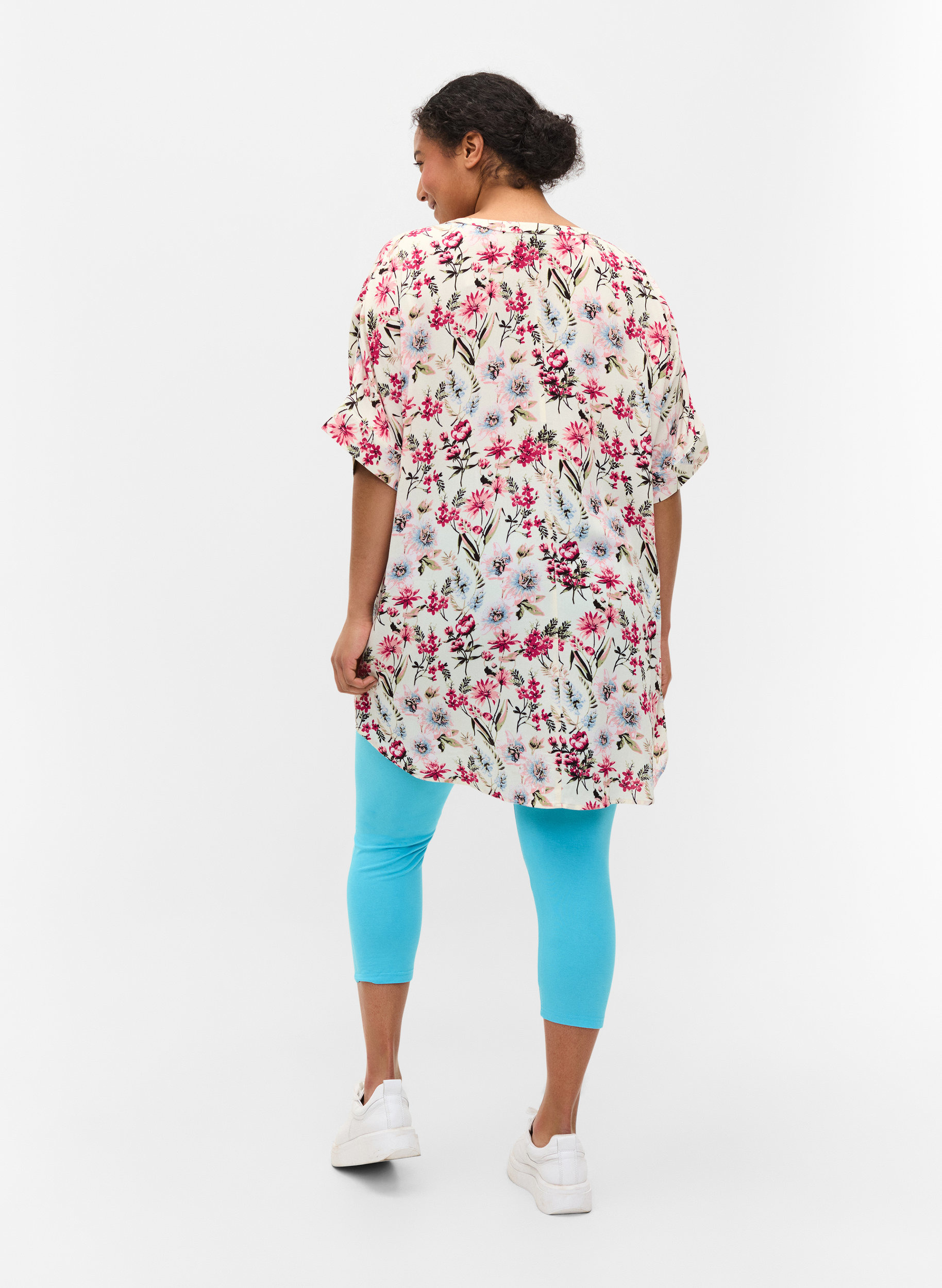 Basic 3/4 legging - Turquoise - Maat 42 