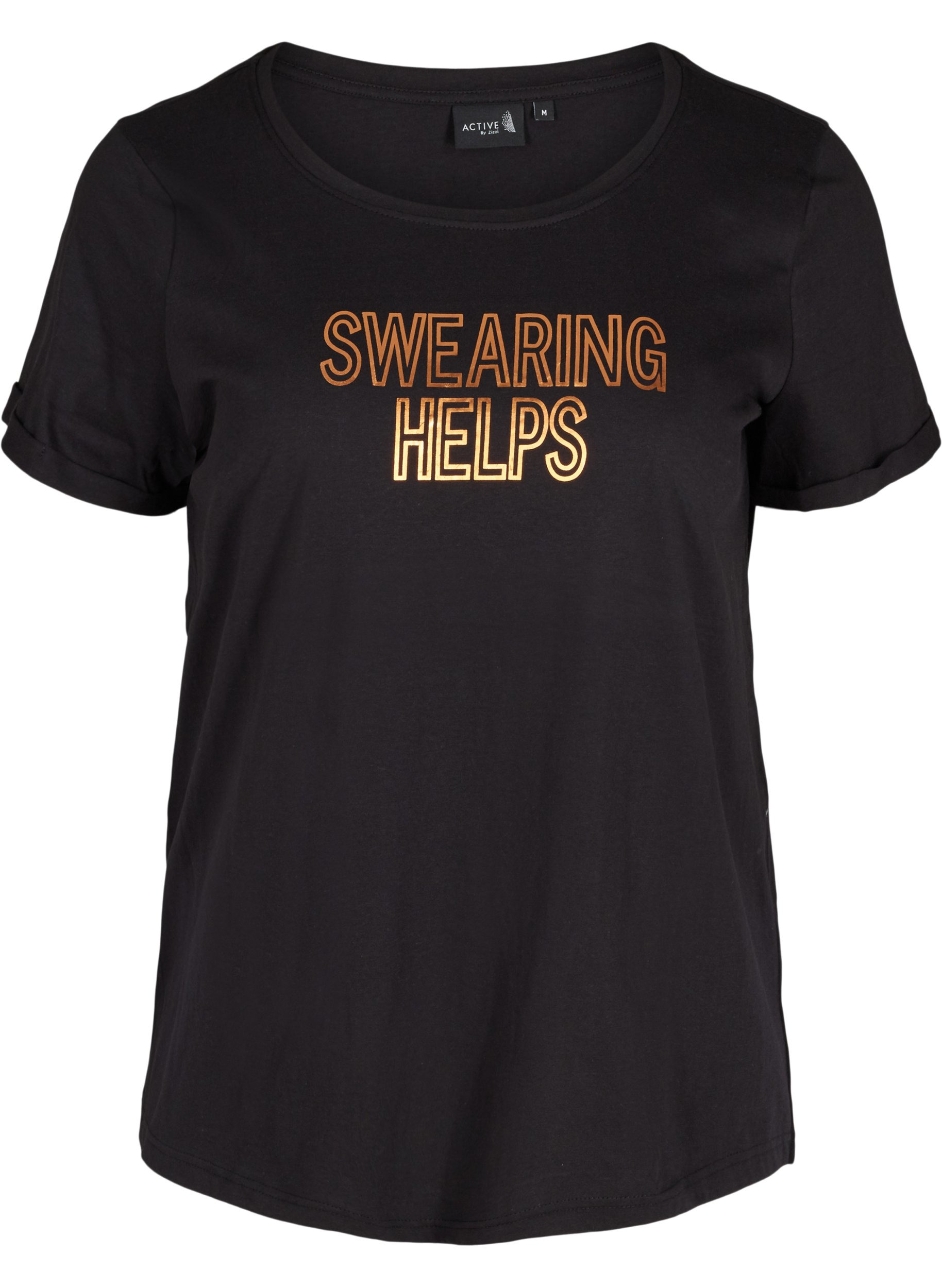 Trainingsshirt met print, Black Swearing, Packshot image number 0