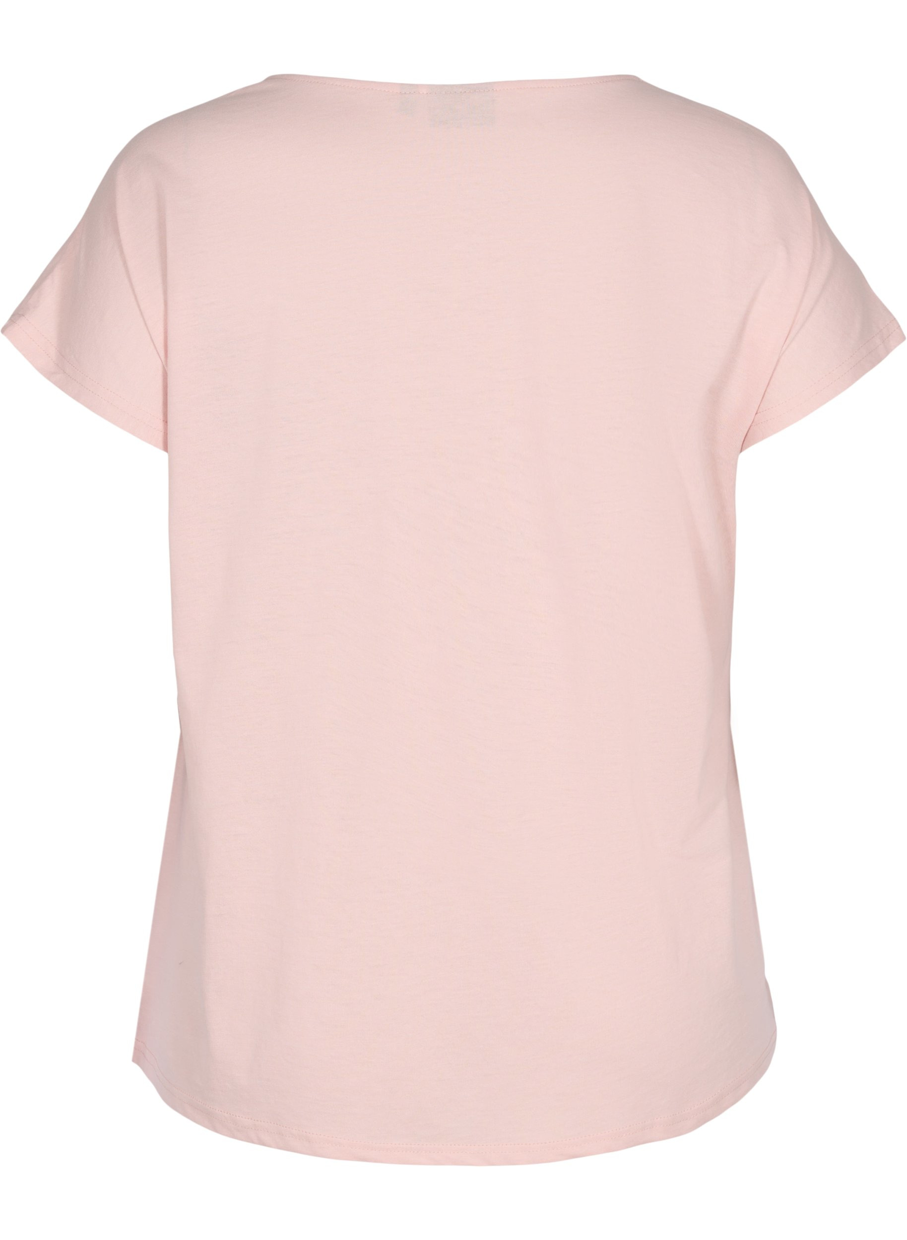 T-shirt met mix van katoen, Rose Smoke, Packshot image number 1