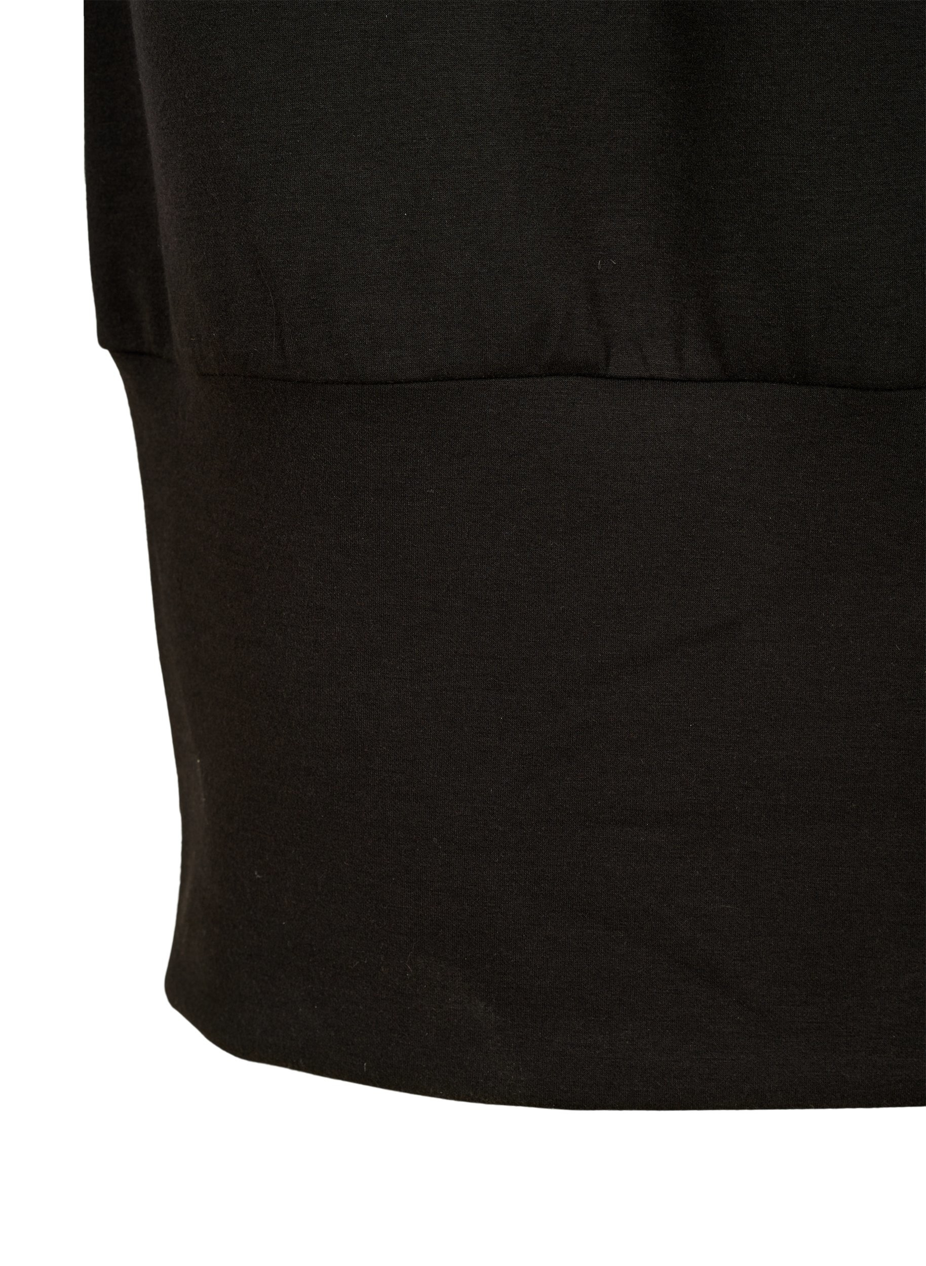 Tuniek in effen kleur met 3/4 mouwen, Black, Packshot image number 2